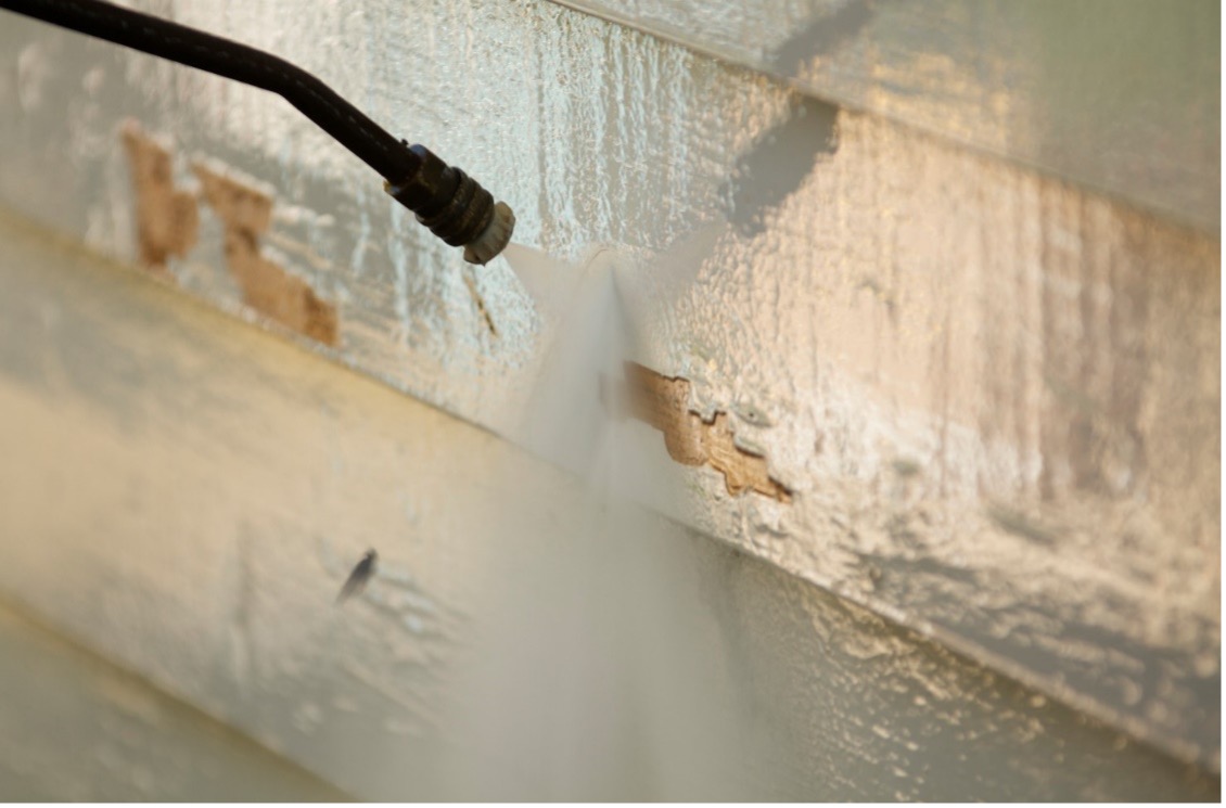pressure washing old paint off